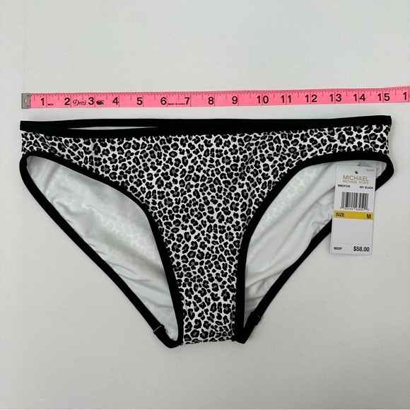 Michael Kors Women’s Mini Leopard Print Bikini Swim Bottom Size M - Picture 9 of 16
